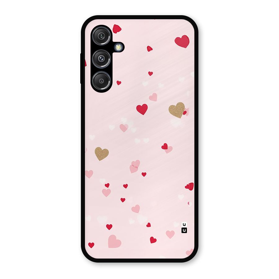 Flying Hearts Metal Back Case for Galaxy M34 5G