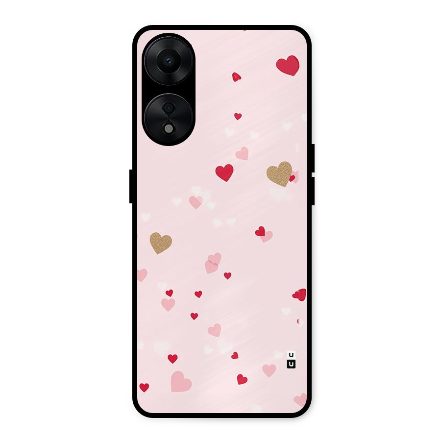 Flying Hearts Metal Back Case for Oppo A78 5G