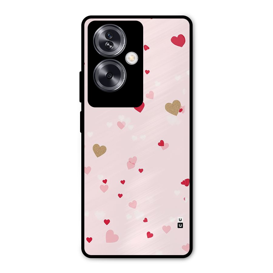 Flying Hearts Metal Back Case for Oppo A79 5G