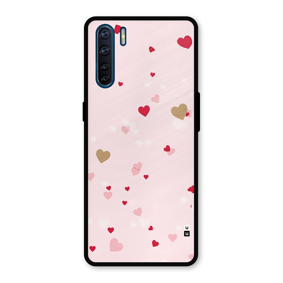 Flying Hearts Metal Back Case for Oppo F15