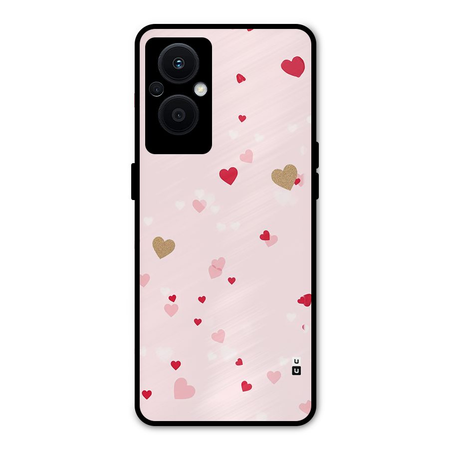 Flying Hearts Metal Back Case for Oppo F21s Pro 5G