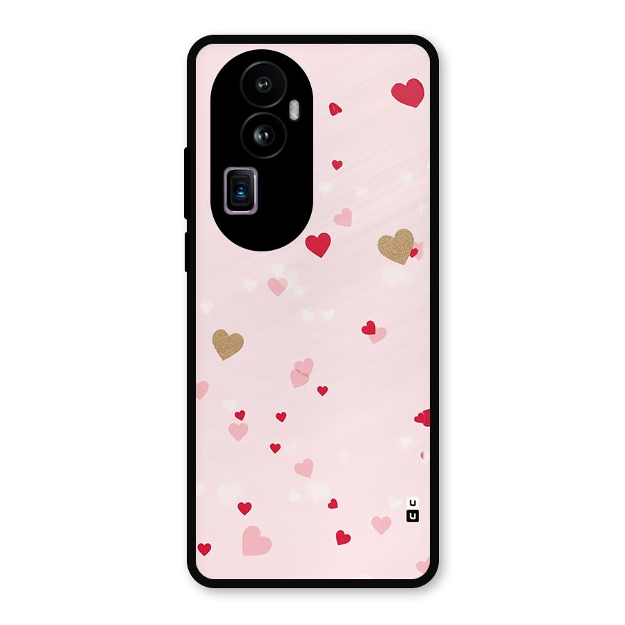 Flying Hearts Metal Back Case for Oppo Reno10 Pro Plus