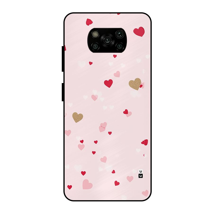 Flying Hearts Metal Back Case for Poco X3