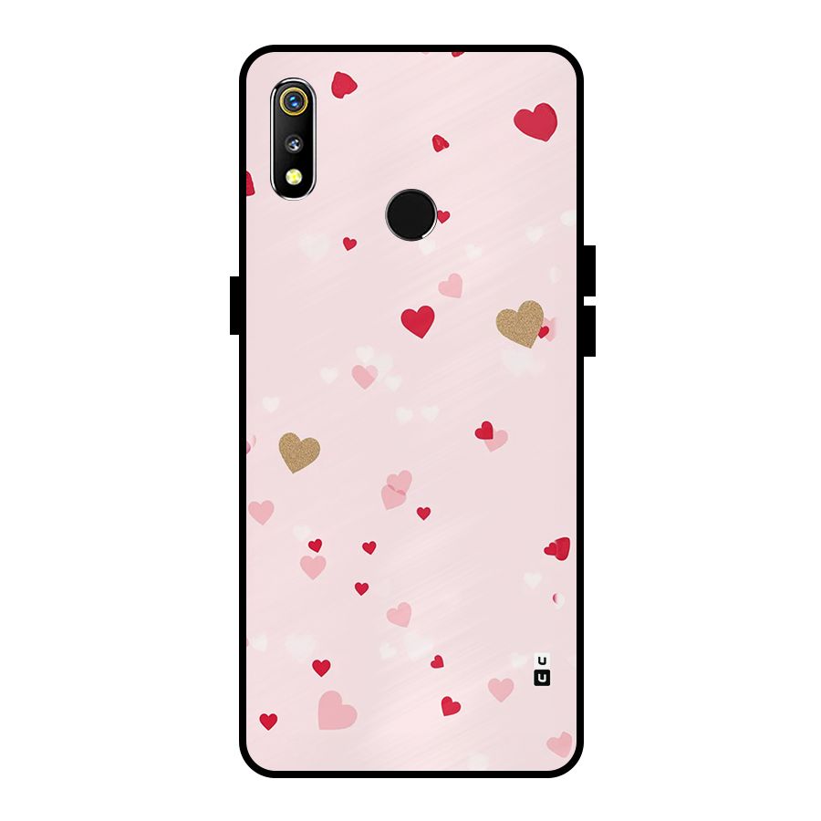 Flying Hearts Metal Back Case for Realme 3i