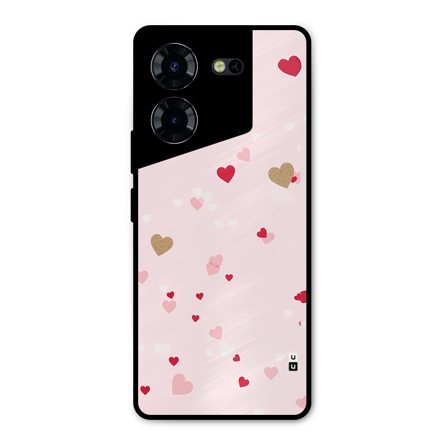 Flying Hearts Metal Back Case for Tecno Pova 5 Pro 5G