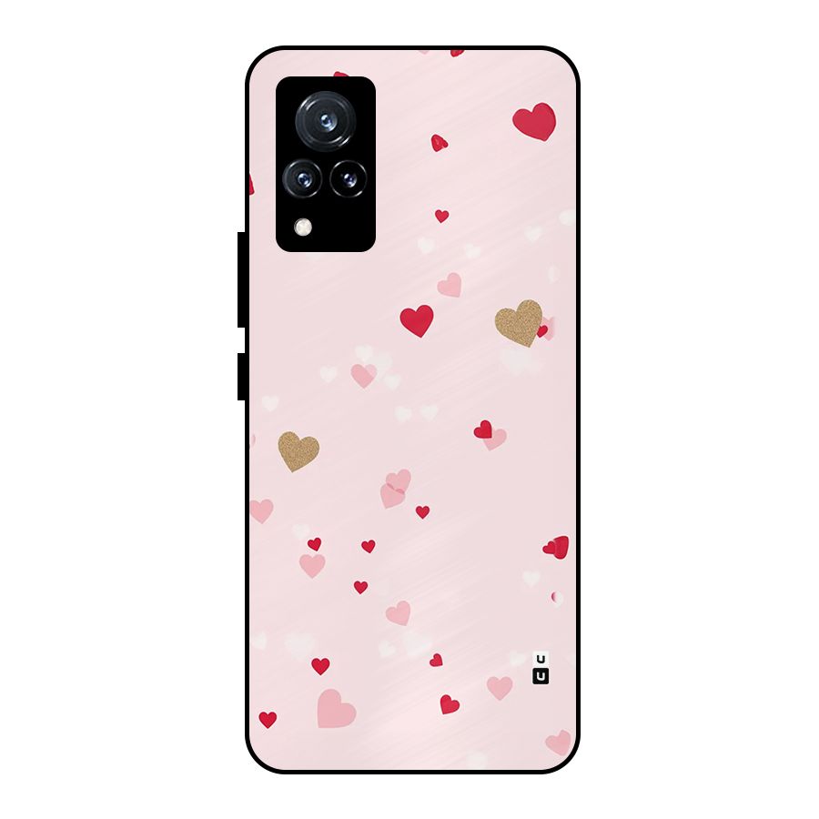 Flying Hearts Metal Back Case for Vivo V21 5G