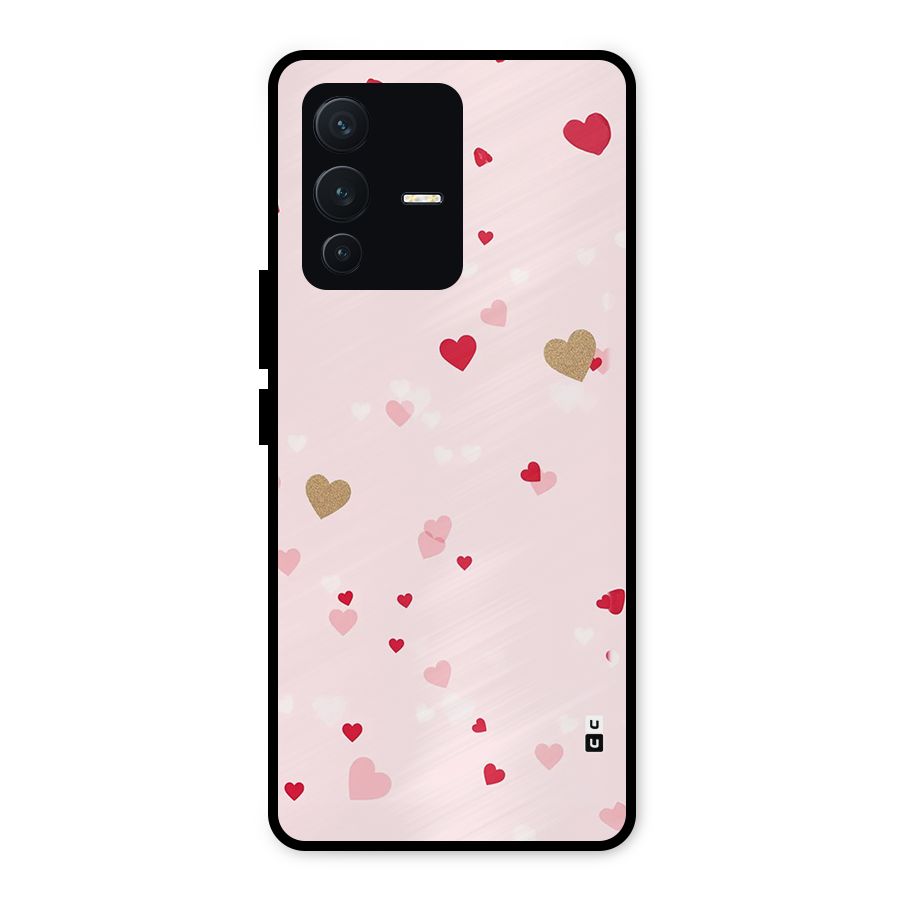 Flying Hearts Metal Back Case for Vivo V23 5G