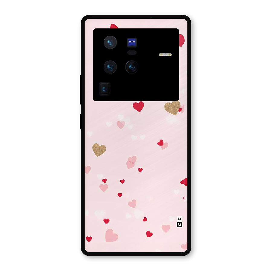 Flying Hearts Metal Back Case for Vivo X80 Pro