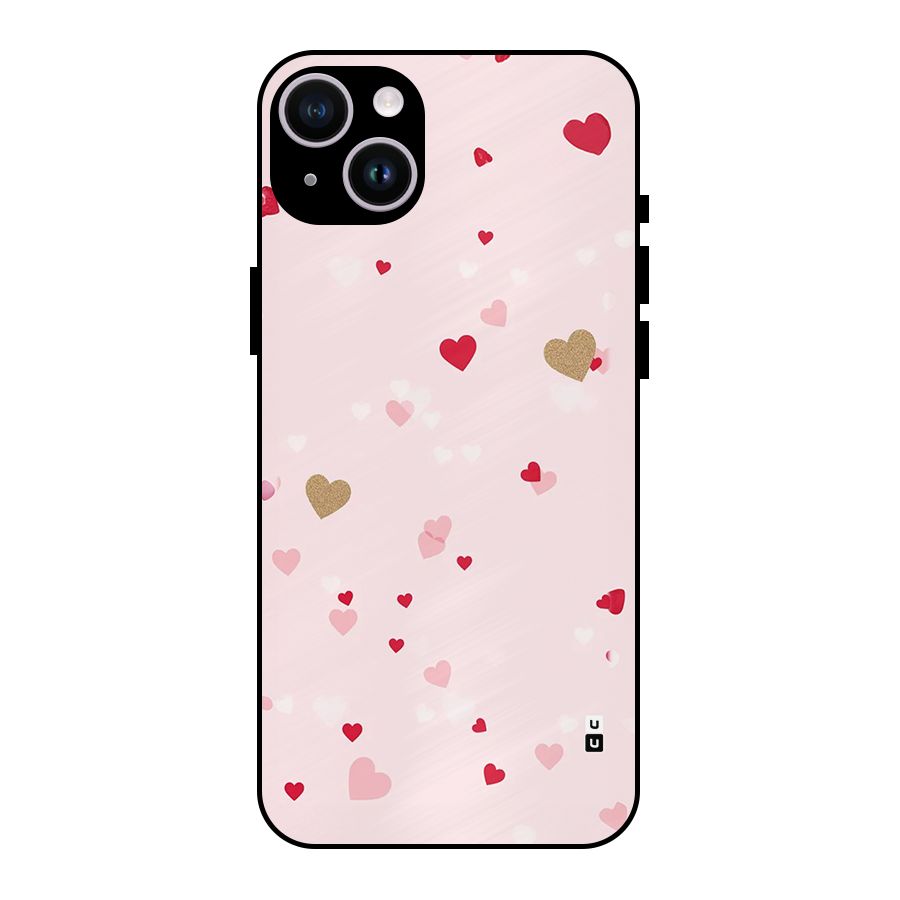 Flying Hearts Metal Back Case for iPhone 14 Plus
