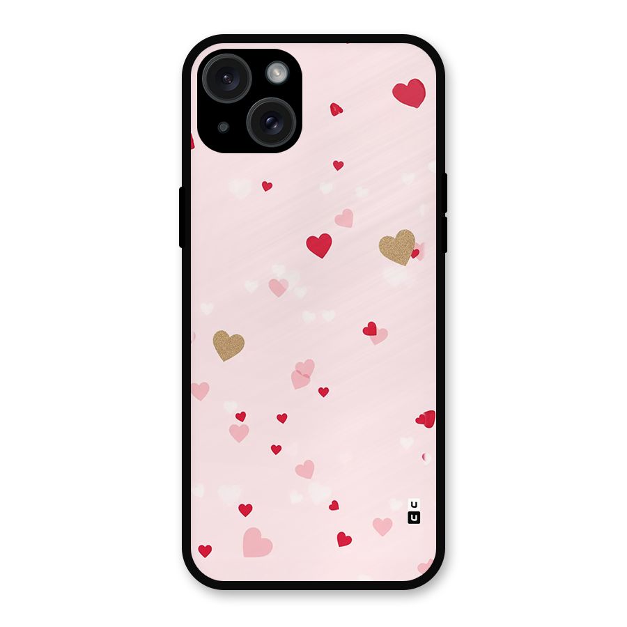 Flying Hearts Metal Back Case for iPhone 15 Plus
