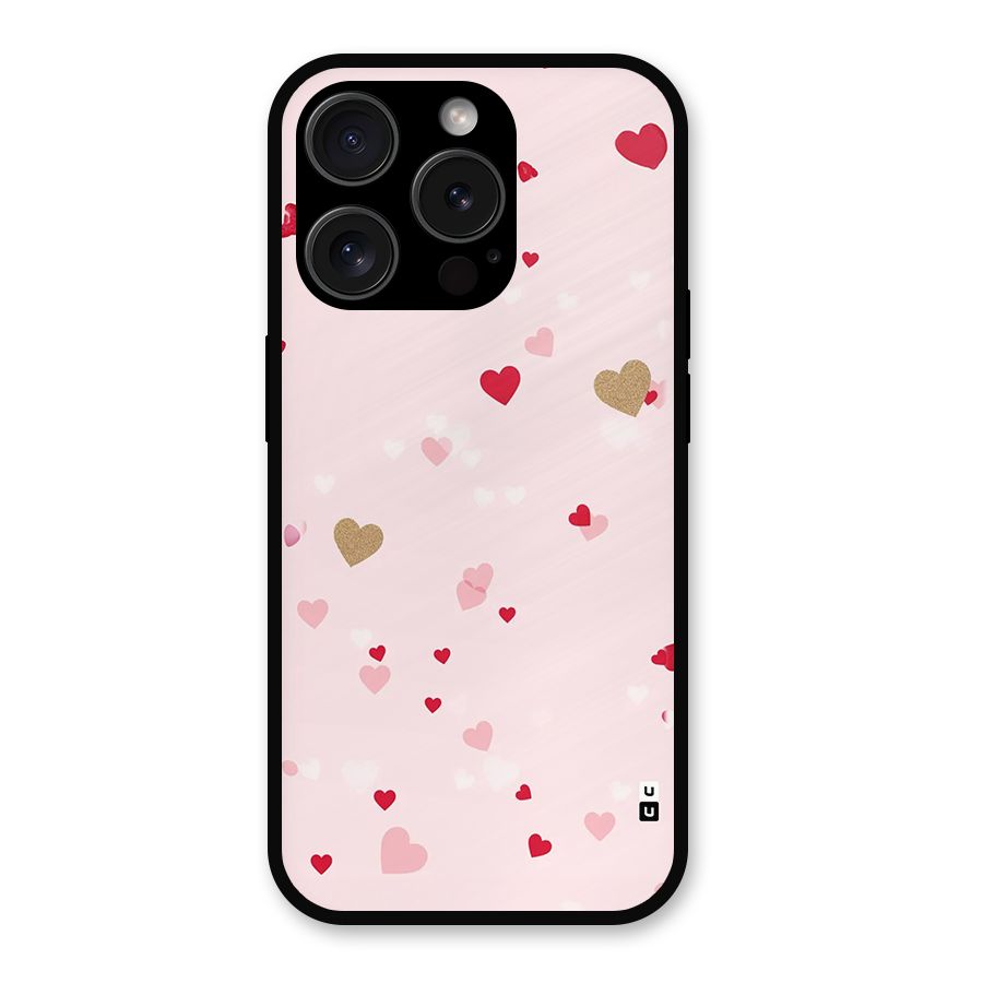 Flying Hearts Metal Back Case for iPhone 15 Pro