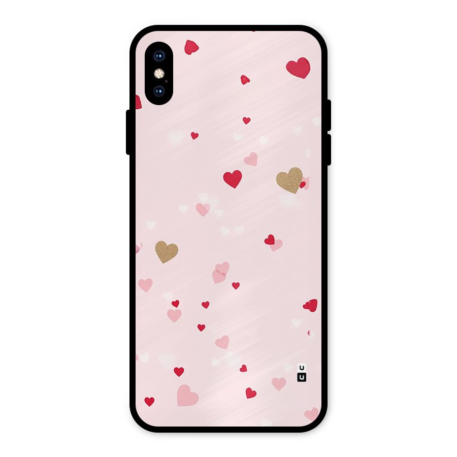 Flying Hearts Metal Back Case for iPhone XS Max