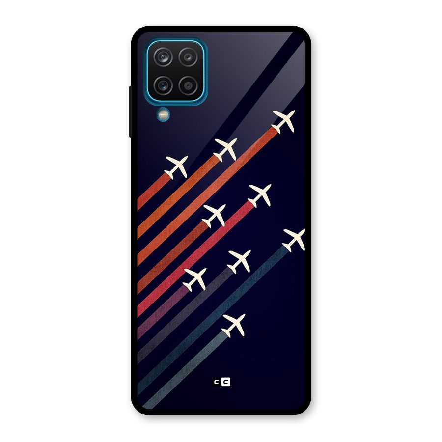 Flying Planes Glass Back Case for Galaxy A12