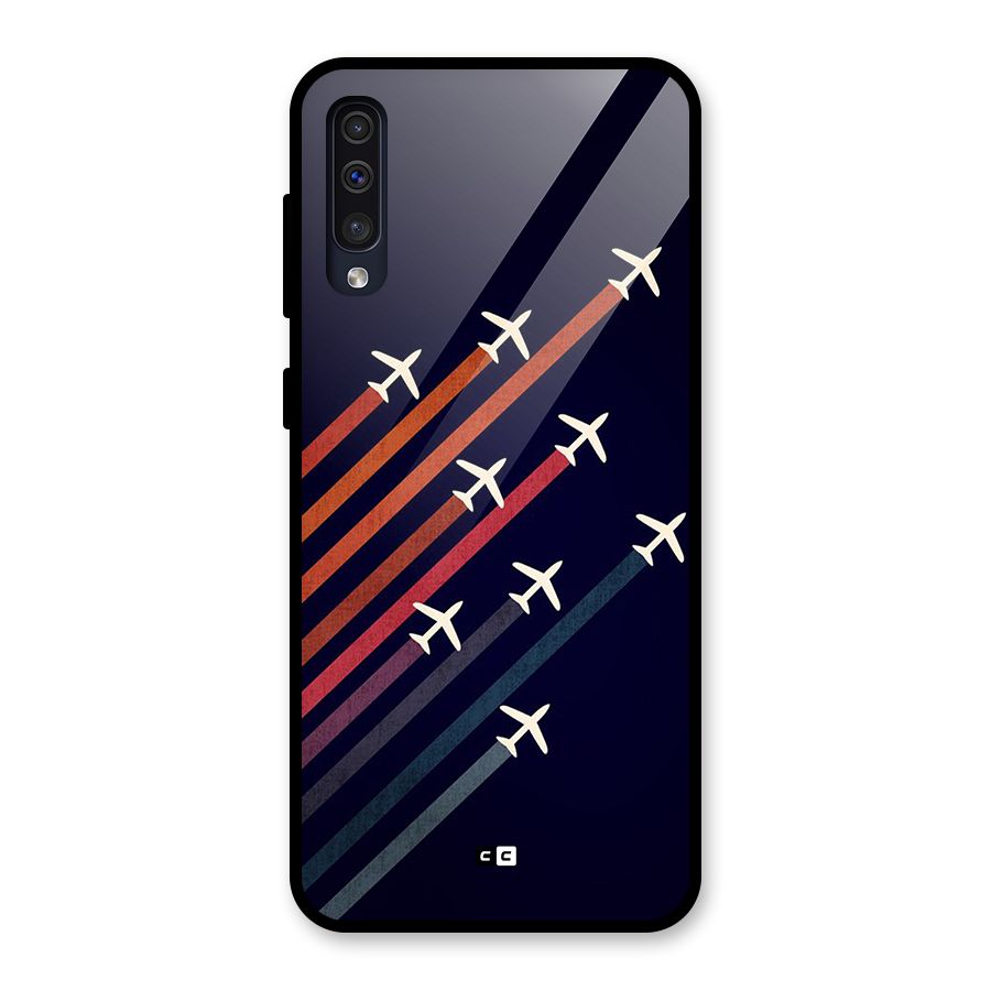 Flying Planes Glass Back Case for Galaxy A30s