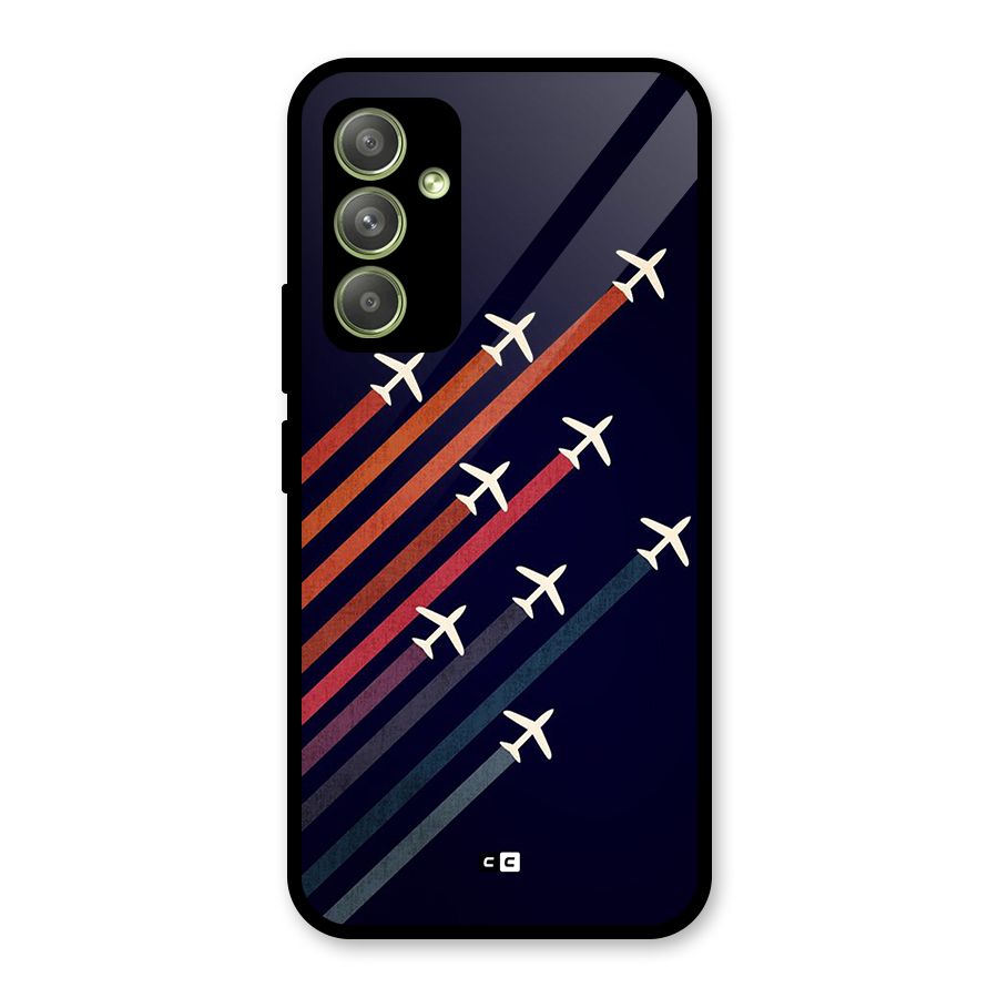 Flying Planes Glass Back Case for Galaxy A54