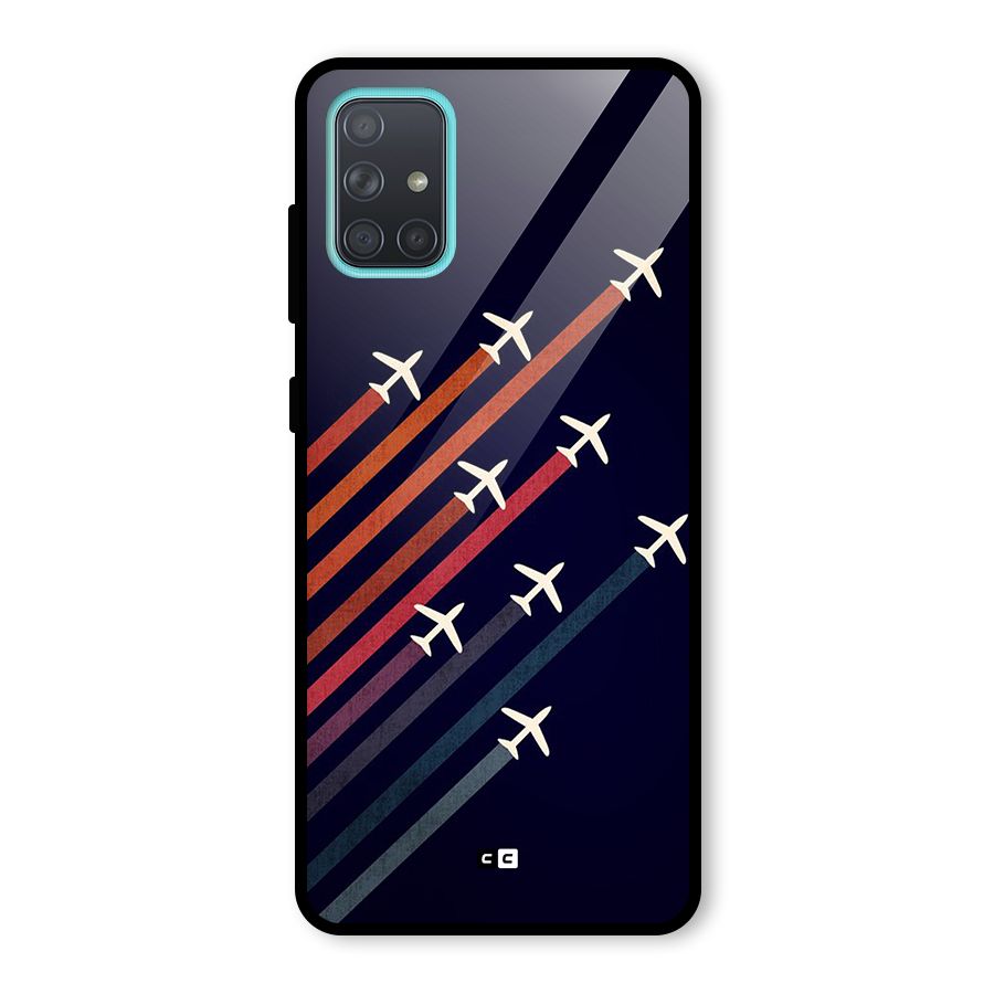 Flying Planes Glass Back Case for Galaxy A71