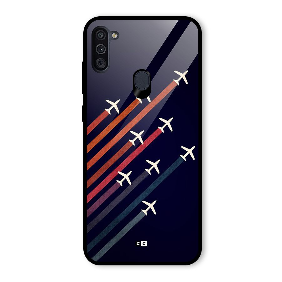 Flying Planes Glass Back Case for Galaxy M11