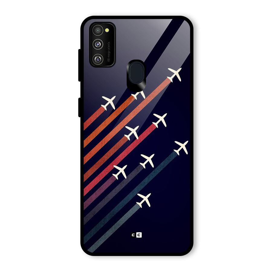 Flying Planes Glass Back Case for Galaxy M30s