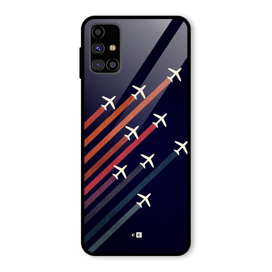 Flying Planes Glass Back Case for Galaxy M31s