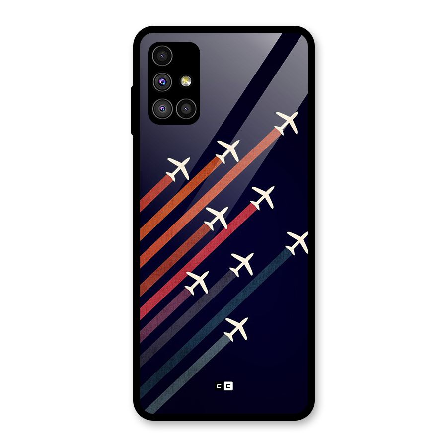 Flying Planes Glass Back Case for Galaxy M51