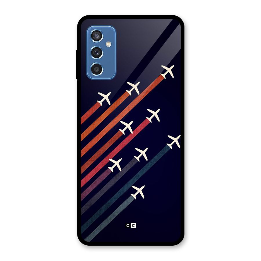 Flying Planes Glass Back Case for Galaxy M52 5G