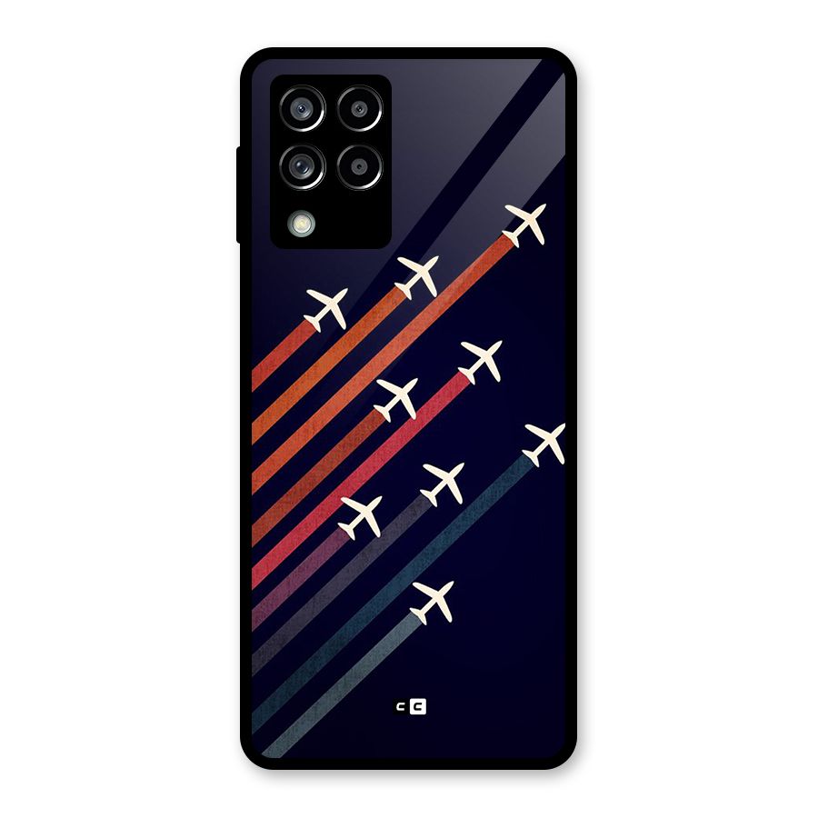 Flying Planes Glass Back Case for Galaxy M53 5G