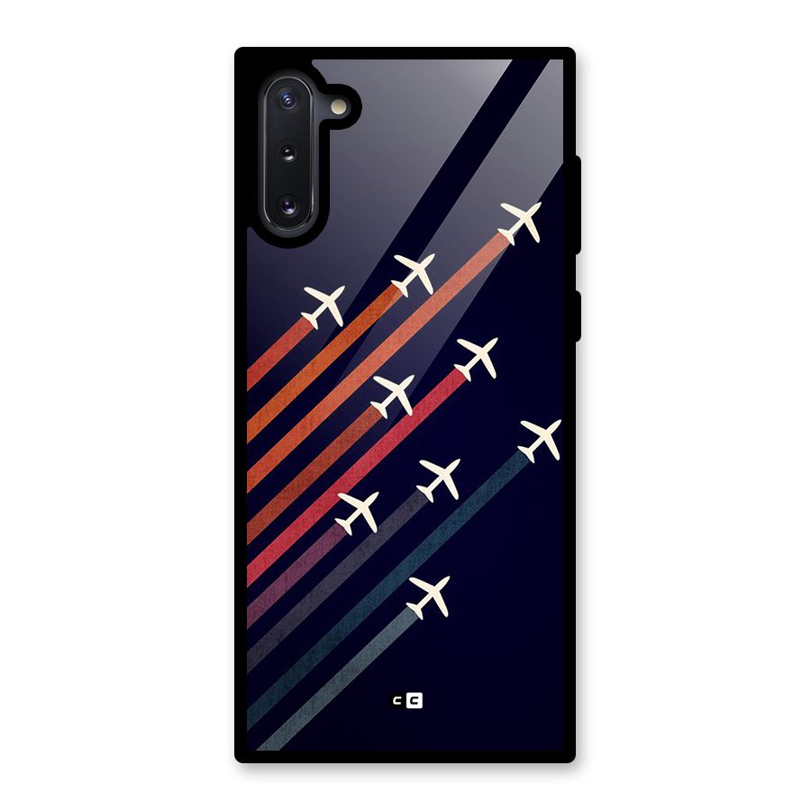 Flying Planes Glass Back Case for Galaxy Note 10