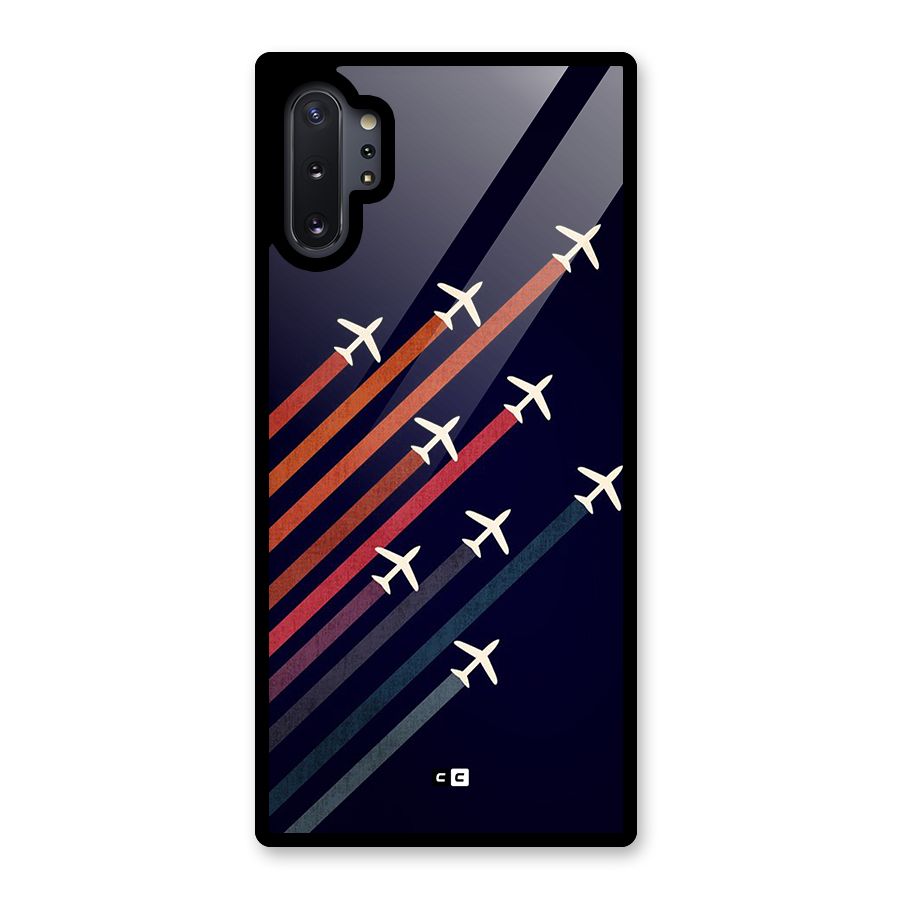Flying Planes Glass Back Case for Galaxy Note 10 Plus