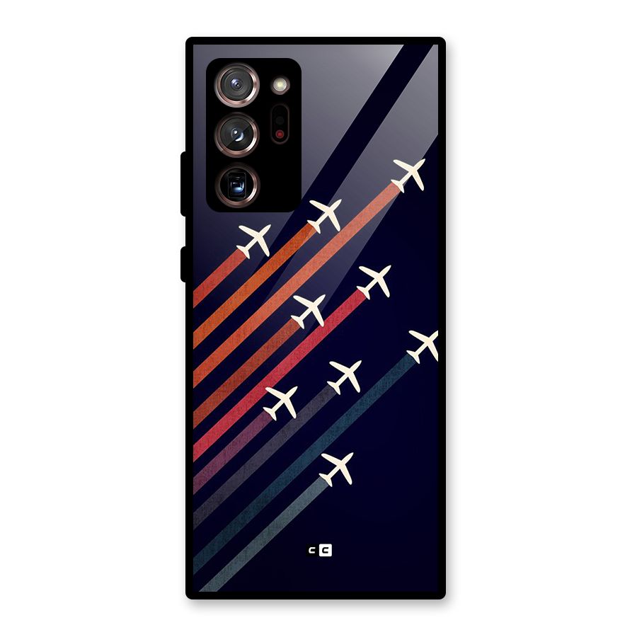 Flying Planes Glass Back Case for Galaxy Note 20 Ultra 5G