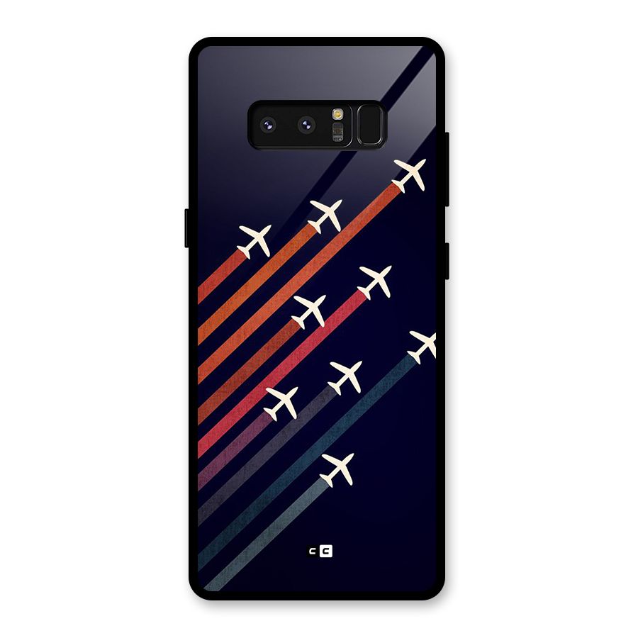 Flying Planes Glass Back Case for Galaxy Note 8