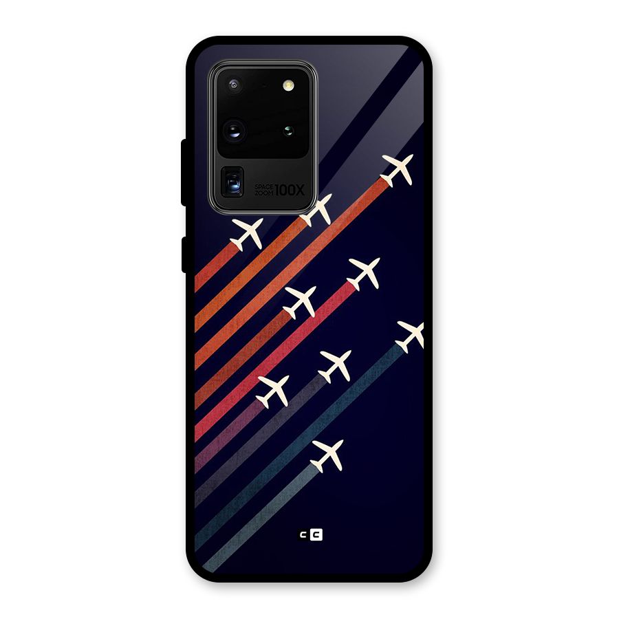 Flying Planes Glass Back Case for Galaxy S20 Ultra