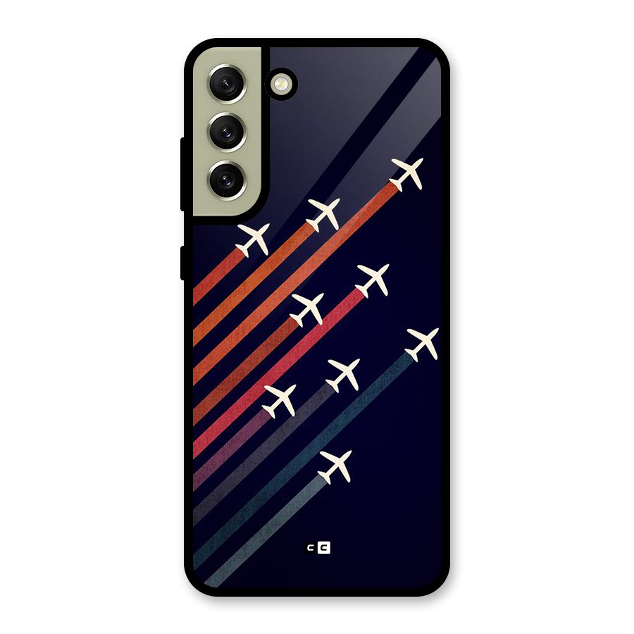 Flying Planes Glass Back Case for Galaxy S21 FE 5G