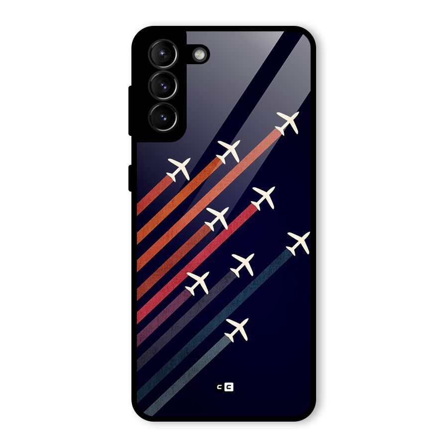 Flying Planes Glass Back Case for Galaxy S21 Plus