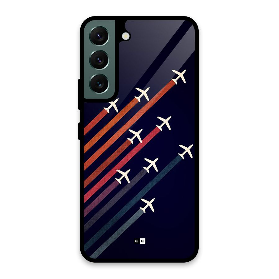 Flying Planes Glass Back Case for Galaxy S22 5G