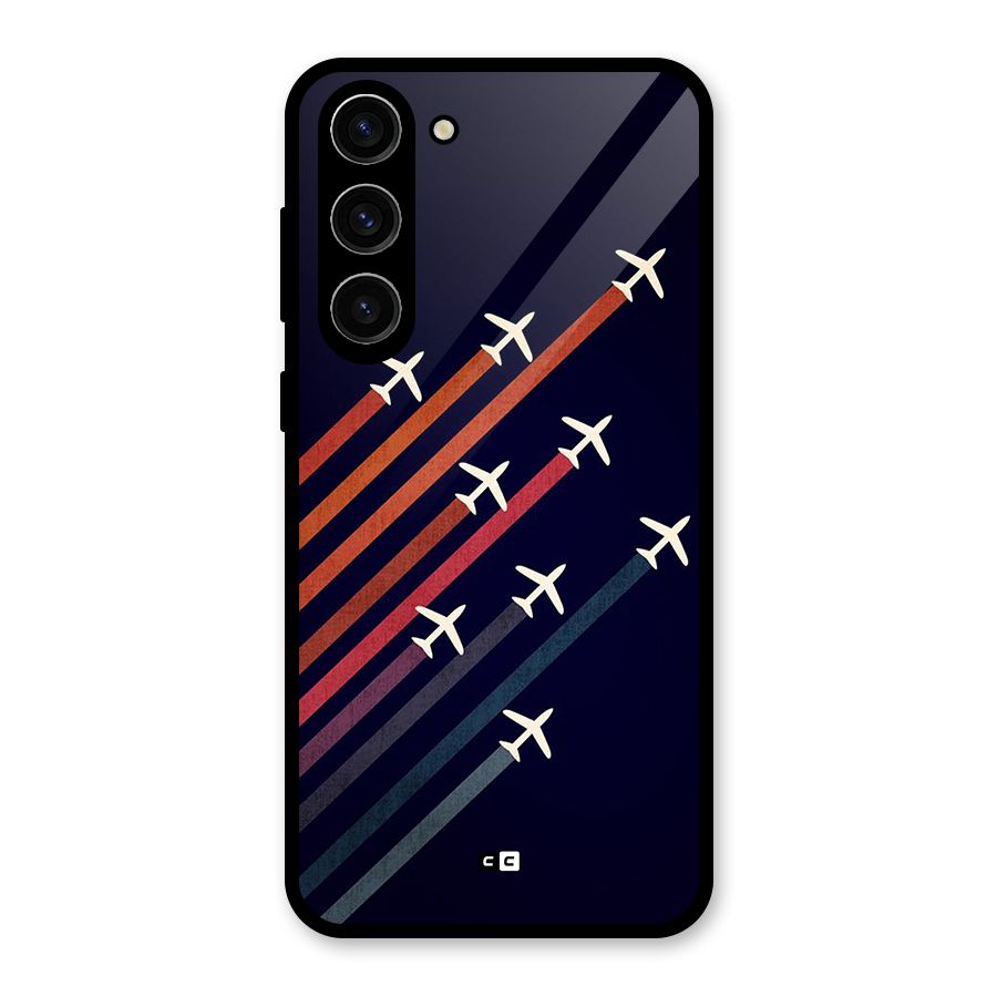 Flying Planes Glass Back Case for Galaxy S23 Plus
