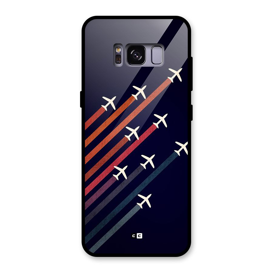 Flying Planes Glass Back Case for Galaxy S8