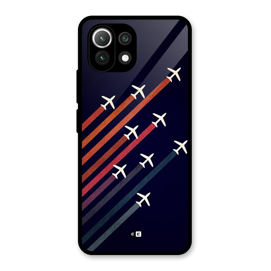 Flying Planes Glass Back Case for Mi 11 Lite