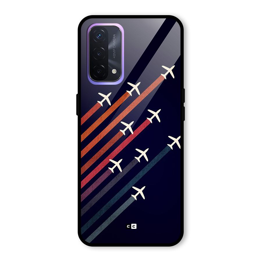 Flying Planes Glass Back Case for Oppo A74 5G
