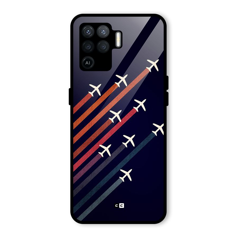 Flying Planes Glass Back Case for Oppo F19 Pro