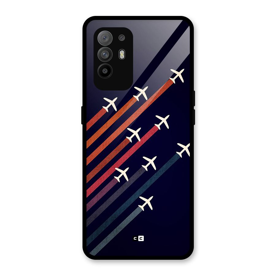 Flying Planes Glass Back Case for Oppo F19 Pro Plus 5G
