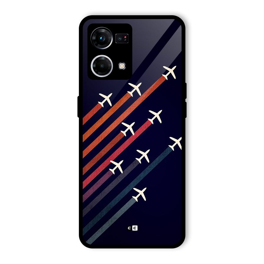 Flying Planes Glass Back Case for Oppo F21 Pro 5G