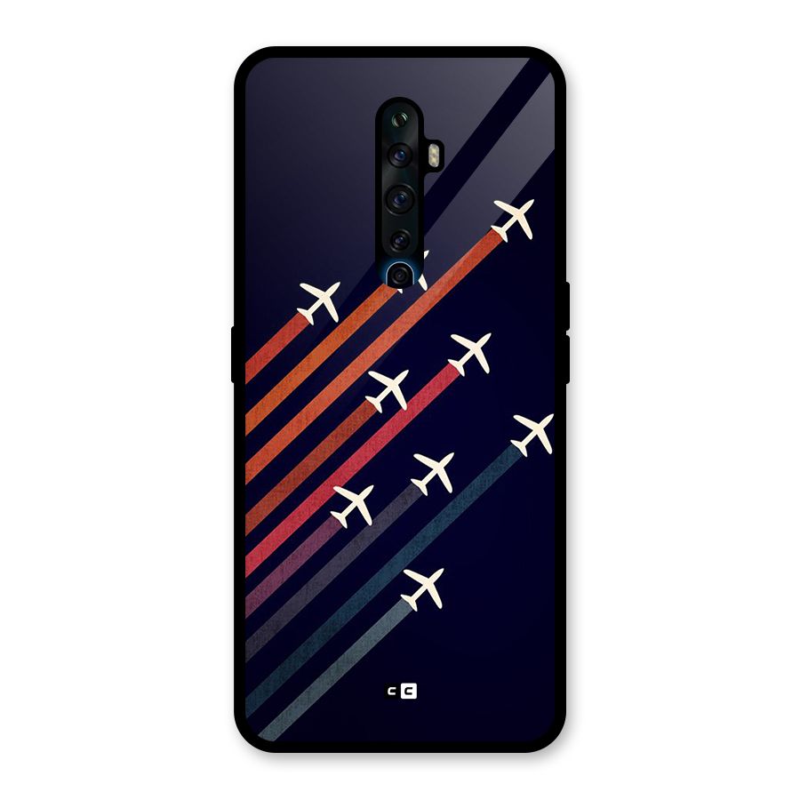 Flying Planes Glass Back Case for Oppo Reno2 F