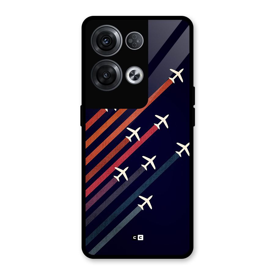 Flying Planes Glass Back Case for Oppo Reno8 Pro 5G