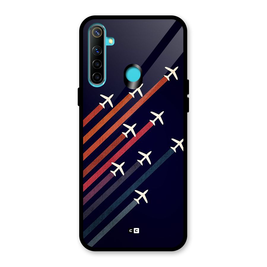 Flying Planes Glass Back Case for Realme 5i