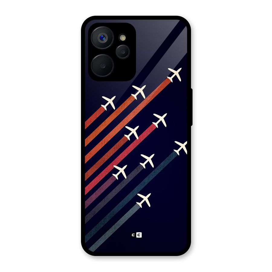 Flying Planes Glass Back Case for Realme 9i 5G