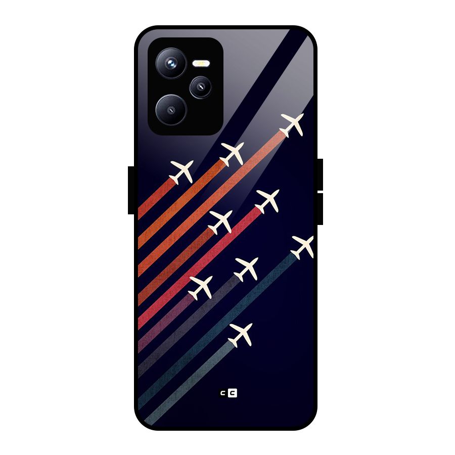 Flying Planes Glass Back Case for Realme C35
