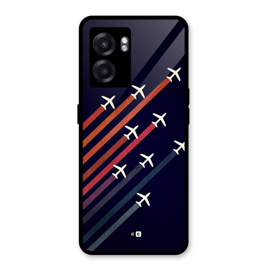 Flying Planes Glass Back Case for Realme Narzo 50 5G