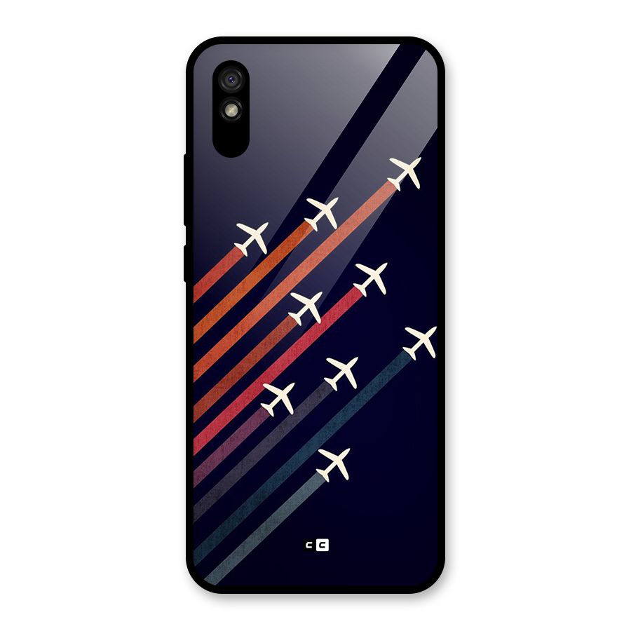 Flying Planes Glass Back Case for Redmi 9A