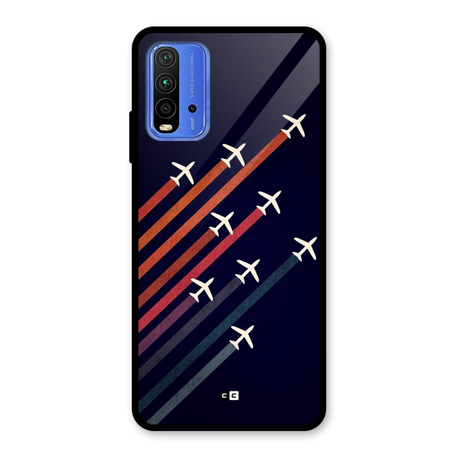 Flying Planes Glass Back Case for Redmi 9 Power