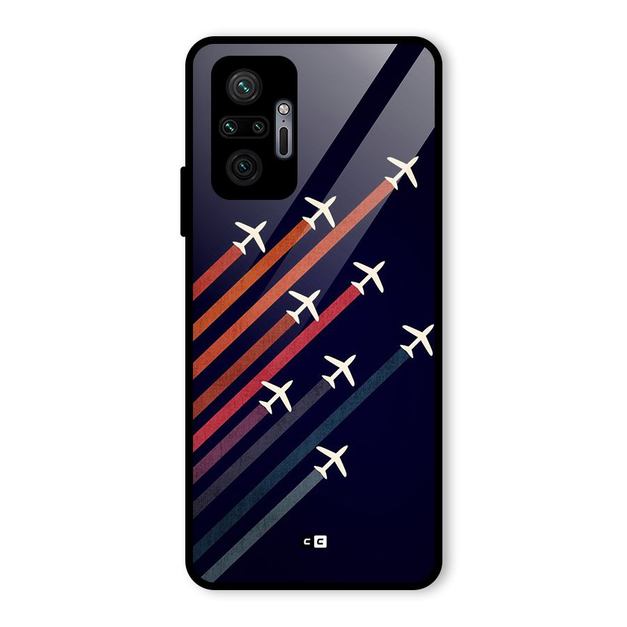 Flying Planes Glass Back Case for Redmi Note 10 Pro Max